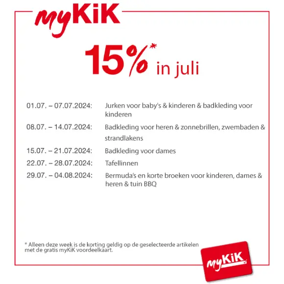 Bespaar nu nog meer met myKiK - elke week nieuwe speciale prijzen
